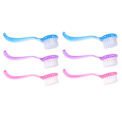 GALPADA 6Pcs Long Handle Fingernail Brush Nail Cleaner Face Brush Scrubber for Cleansing Dead Skin Removal and Makeup Removal for Hands Fingertips and Feet