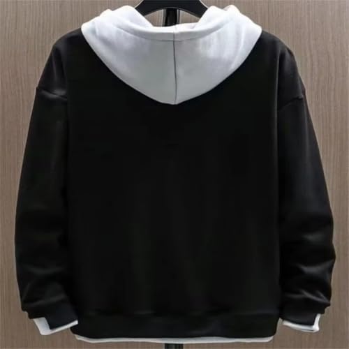 Men Hoodies Street Pullover Long Sleeve Patchwork Sweatshirt Men Streetwear Hoodie4