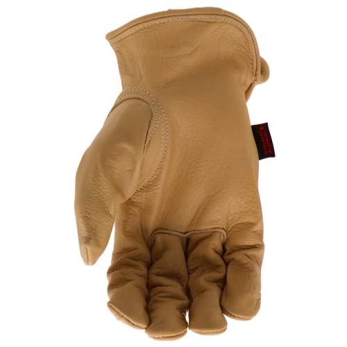 Boss Men's Aquaarmor Durable Cowhide Leather Work Gloves, Water Resistant, Keystone Thumb, Abrasion Resistant, X-Large, Tan, (B81041-Xl) #TOP3