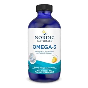 Nordic Naturals Omega-3, Lemon Flavor – 8 oz – 1560 mg Omega-3 – Fish Oil – EPA & DHA – Immune Support, Brain & Heart Health, Optimal Wellness – Non-GMO – 48 Servings
