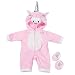 dudubell Rosa Lächeln Gesicht Einhorn Puppe Kleidung Set für 43cm / 17 Zoll Neugeborene Babypuppen Dazu gehören Strampler und Schuhe (pink)