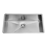 VIGO VG3019B 30 inch Undermount Single Bowl 16 Gauge Stainless Steel Kitchen Sink