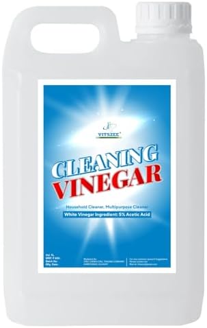 VITSZEE White Cleaning Distilled Vinegar 1L | Multipurpose use | Hard Water Stain, Limescale & Mineral Deposit Remover | Kitchen Degreaser | Bathroom, Cleaner Glass,Tile, Sink & Faucet,Floor Cleaner