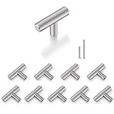 Probrico 12mm Diameter Stainless Steel T Bar Drawer Knobs And Pulls 2in Length (10 Pack)