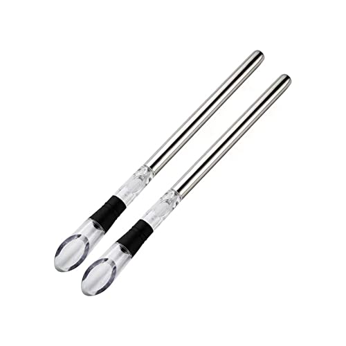 Asyduey 2PCS Enfriador de Vino Enfriador de de Vino Enfriador de Vino de Acero Inoxidable Decantador de Vino con Aireador de Vino