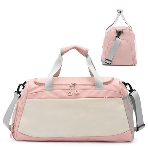 Image of CAVALO - Be Unique Travelling Bags for Luggage Muti- Pocket Sports Duffle Bags for Men and Women with Wet Pocket & Shoe Compartment Weekender Overnight Gym Bags for Women (Peach)
