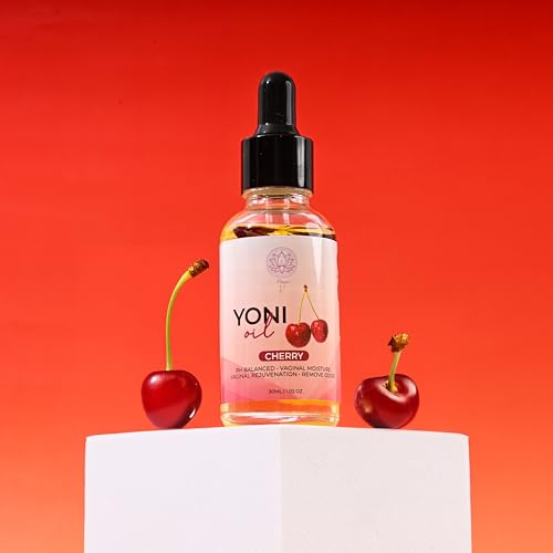 Magic V Yoni Oil for Women – Organic Feminine Care Vaginal Moisturizer, pH Balance & Odor Control, Soothes Ingrown Hair & Razor Bumps – Cherry Scent