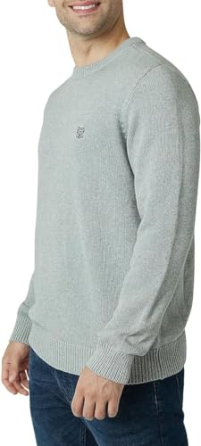 Chaps Men's Big and Tall Sweater - Heavyweight Classic Fit Knitted Cotton Crewneck Pullover Sweater for Men (Sizes: L-4X), Size 3X-Large Tall, Grey Heather3