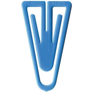 Laurel 20 x Büroklammern Super Plastiklips 250mm VE=1 Stück hellblau