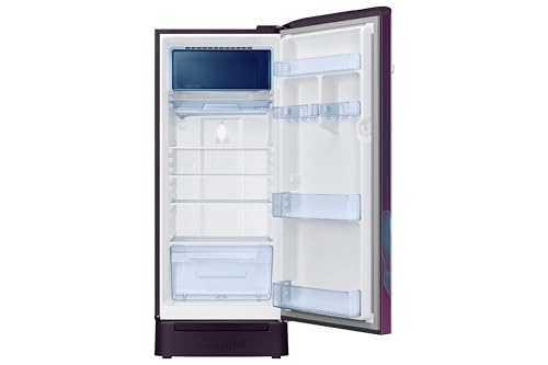 Image of Samsung 215 L, 5 Star, Digital Inverter, Direct-Cool Single Door Refrigerator (RR23H2H359R /HL, Paradise Bloom Red, Base Stand Drawer, Single Touch Defrost, 2026 Model)