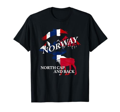 Presente da Noruega Norwege Noruega Norge North Cape Oslo t-shirt, Preto, Pequeno