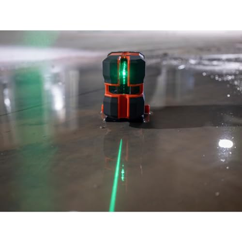 Image of Johnson Level & Tool JLD300-GN2D Laser Level, Self-Leveling Cross-Line & 2 Dot Laser with GreenBrite Technology, Magnetic Base, Hard-shell Carry Case, Lithium Ion Battery, Magnetic Target