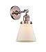 Innovations Lighting 203-AC-G61 Small Cone - 10 Inch 1 Light Wall Sconce, Antique Copper Finish with Matte White Cased Glass