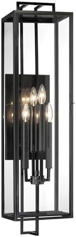 Minka Lavery Knoll Road 35" High Coal 4-Light Outdoor Wall Light