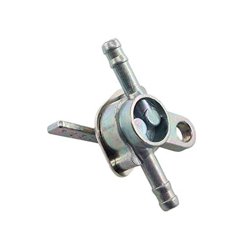 MCHNIC 6mm Benzinhahn Kraftstoffhahn mit Benzinfilter Benzinschlauch für 50cc 70cc 90cc 110cc 125cc 140cc 150cc Moped Mofa Motorrad Quad Dirt Bike ATV mit Schlie Funktion
