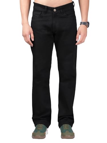 Image of LOUIS STITCH Men's Mid Rise Raw Wash Regular Fit Jeans (LSJNS-CF)