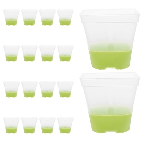 BCOATH 18 Macetas De Silicona Transparente para Vivero Ideales para Plantas Base De Silicona Suave Macetas Cuadradas Transparentes para Semilleros para Invernadero Color