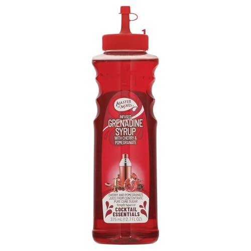 Master of Mixes Cocktail Essentials Grenadine Syrup, 375 ML Bottle (12.7 Fl Oz), Individually Boxed