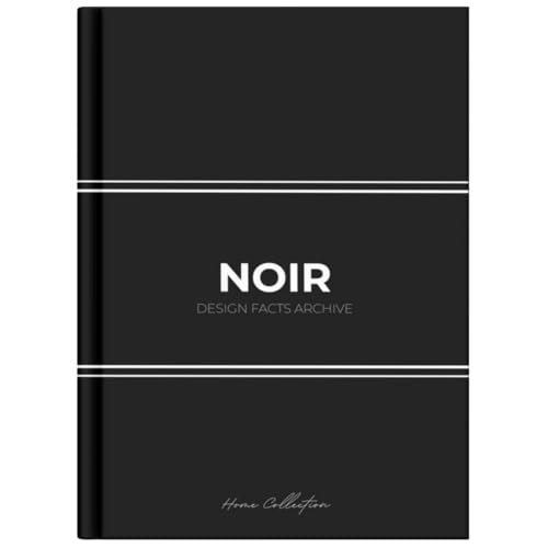 Large Black Coffee Table Book – Decorative Faux Hardcover | NOIR Design Facts Archive: Minimalist Display Book with 175 Modern Design Facts for Coffee Tables & Home Styling