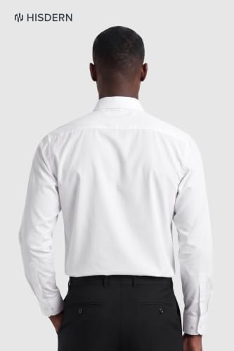 Image of HISDERN Mens Dress Shirts Long Sleeve Button Down Casual Shirts for Men Inner Contrast Formal Business Tuxedo Wedding Shirt