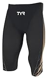 TYR AP12 Competitor Speed Hi Shorts, Black/Gold, 26