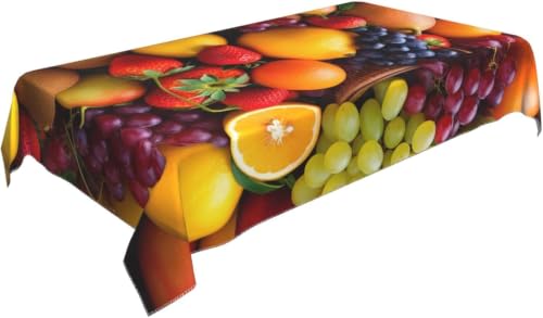 Nappe été en tissu polyester fraise pour repas de jardin et extérieur - 5
