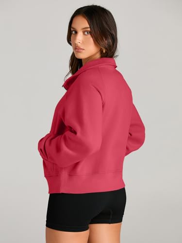 Image of AUTOMET Womens Sweatshirts Half Zip Cropped Pullover Fleece Quarter Zipper Hoodies 2026 Fall Fashion Outfits Clothes