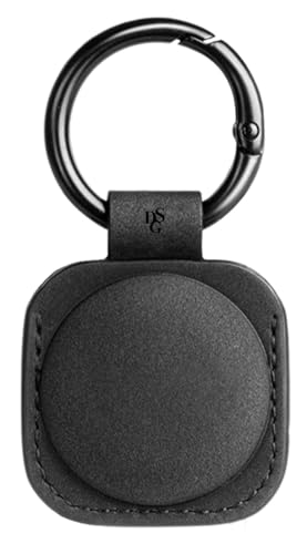 Desangu Genuine Leather L[z_[ Airtag Holder,(Compatible for Apple Airtags) Keychain,Small Air Tag Holder with Key Rings, Protec