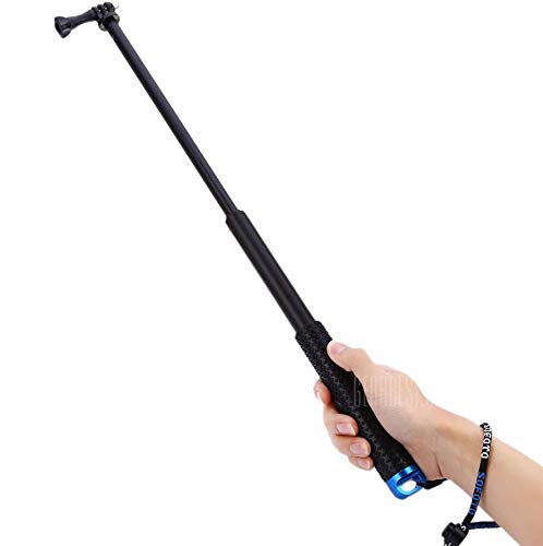 Bastao Aluminio Retratil Monopod Portatil 25-90cm Gopro 1-6 Azul
