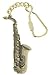 Gift House Alto Saxophone Music Keychain (Antique Brass)