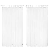 AmazerBath 2 Pack Thin Shower Curtain Liners, 72 x 72 Inches PEVA 3G Shower Curtains with Stones and...