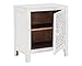 Signature Design by Ashley Fossil Ridge Boho Accent Cabinet or End Table, Vintage White