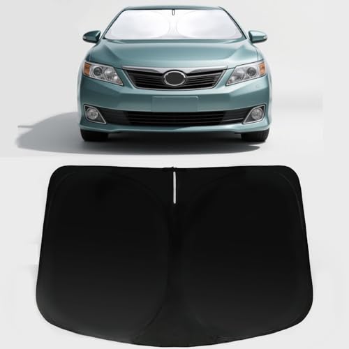 Image of Windshield Sun Shade for 2007-2011 Toyota Camry | Car Front Window Sunshade with 240T Sun Visor Protector Blocks UV Rays Heat Sun Shield Accessories