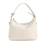 ALWY Bolsas femininas, bolsas femininas com alça superior, bolsas de ombro elegantes de couro envernizado para trabalho, casamento, compras, namoro (Off White)