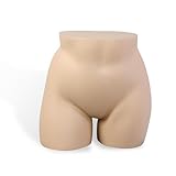 solpremo Plus Size Female Full Round Butt Mannequin for Countertop Retail Display, 33' Waist, 44' Hip, Fiberglass, Fleshtone, Great for Showcasing Bottom Clothing, Online & in-Store