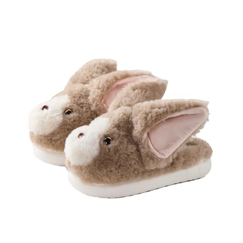 Pantuflas de felpa de animales suaves y antideslizantes para interiores y exteriores