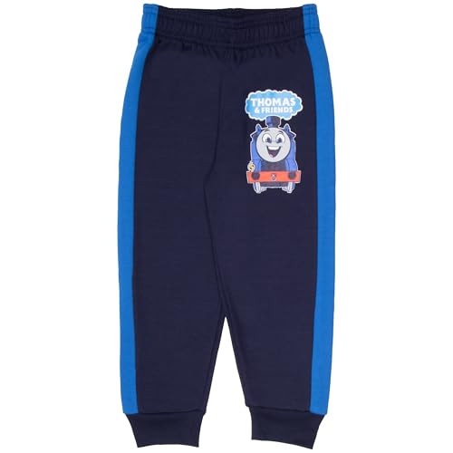 THOMAS & FRIENDS Boys 2-Piece Fleece Set - Thomas the Tank Engine Hooded Sweatshirt and Joggers Bundle for Kids3