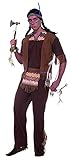 Forum Novelties Native American Brave Costume, Brown, Standard