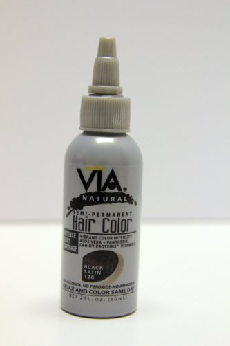 Via Hair Color Negro 2 oz miniatura 1