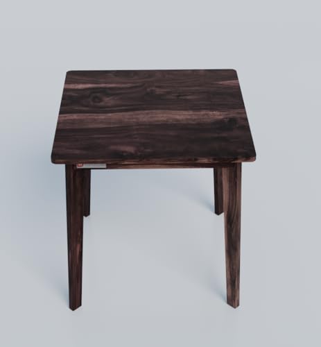 Image of DRIFTINGWOOD Liana 2-Seater Sheesham Wood Dining Table Set � in Walnut Finish with Table & 2 Cushioned Chairs � Ideal for Small Kitchens & Compact Living Spaces � Assembly Required (Beige)