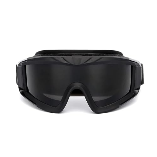 Image of Motorcycle Goggles for Men and Women - UV400 Protection, Anti-Fog, Scratch-Resistant Lens, Adjustable Strap, Windproof and Dustproof Riding Eyewear for Off-Road & Dirt Bike