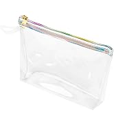 MRSP Clear Travel Bags for Toiletries, Portable Zippered Toiletry Bag Waterproof Cosmetic Bags Cl...