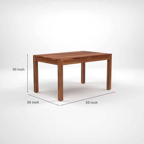 Image of Luxury Solid Sheesham Wood 6 Seater Dining Table Set with Cushioned Chairs | Wooden 6 Seater Dining Table with 6 Chairs | Premium Home Furniture| Hotels Restaurant (Finish Type-Honey)