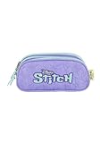 Estojo Escolar Disney Stitch 3 divisórias - Licenciado New (Roxo)