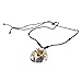 HIPFATE Clear Teardrop Lucite Nylon Cord Necklace w/Genuine Brown Recluse Spider