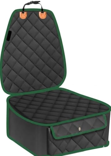 Image of Blessing Pet Front Seat Cover for Cars,Waterproof & Nonslip Rubber Backing with Anchors, Quilted, Padded, Durable Pet Seat Covers for Cars, Trucks & SUVs Covers (Green, Front Car Seat Cover)