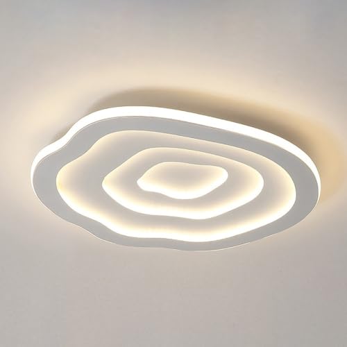 Plafonnier vague nuage LED blanc gradable de 60cm pour chambre