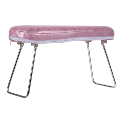 Beaupretty ネイルアートホルダーピロー 椅子の肘掛け キット 手枕ネイルランプ マニ ポータブル オフィスチェアのアームパッド ツール クッション 釘の手 爪 ステンレス鋼 ピンク