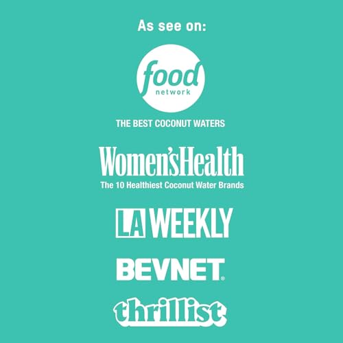 Once Upon a Coconut Premium Coconut Water 1L - Low Calorie All-Natural Drink with Electrolytes - Non-GMO - Gluten-Free - 33.8 Fl Oz (Pack of 12)