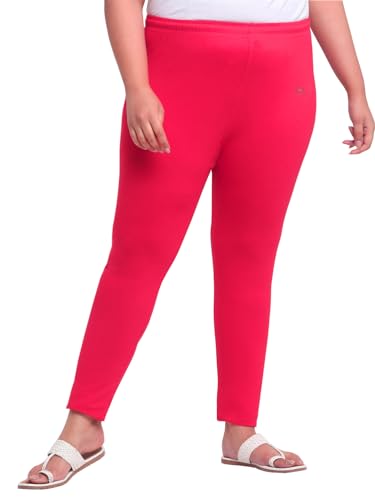 Image of Soft Cotton Ankle Lenght Solid Regular and Plus 35 Colours Leggings for Womens and Girls (Sizes :- M to 6XL)
